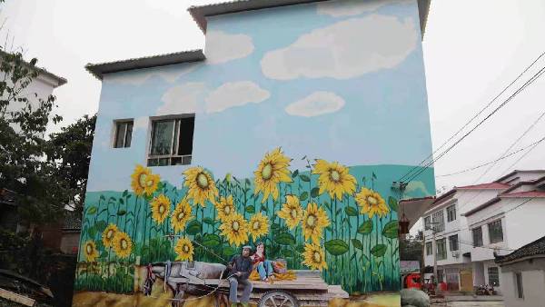 某農村創文活動墻體繪畫案例